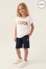 1833 Комплект для девочки U.S POLO ASSN. v2 КРЕМОВЫЙ-СИНИЙ