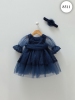 8511 Платье детское + повязка Caramell СИНИЙ