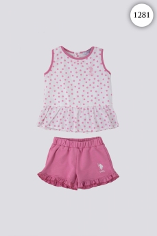 1281 Костюм детский U.S POLO ASSN. РОЗОВЫЙ фото 76921