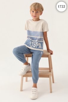 1722 Комплект для мальчика U.S POLO ASSN. v2 БЕЖЕВЫЙ фото 77331