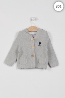 851 Кофта детская U.S POLO ASSN. СЕРЫЙ МЕЛАНЖ фото 78736