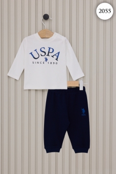 2055 Костюм детский U.S POLO ASSN. КРЕМОВЫЙ-ИНДИГО фото 77623