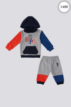 1480 Костюм детский U.S POLO ASSN. СЕРЫЙ МЕЛАНЖ фото 77053