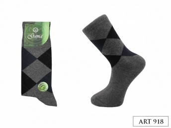 Носки 918 GAMA Бамбуковые МЕЛАНЖ ТЕМНО-СЕРЫЙ фото 81820
