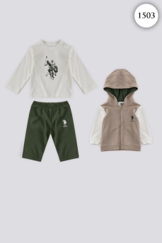 1503 Костюм детский U.S POLO ASSN. БЕЖЕВЫЙ фото 77090