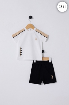 2341 Костюм детский U.S POLO ASSN. БЕЛЫЙ-БЕЖЕВЫЙ фото 83729