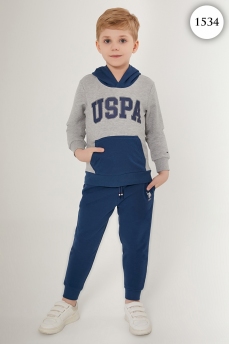 1534 Комплект для мальчика U.S POLO ASSN. v2 СЕРЫЙ МЕЛАНЖ фото 77146