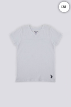 1381 Футболка для мальчика U.S POLO ASSN. v1 БЕЛЫЙ фото 77012