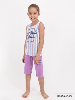 874-4 Комплект для девочки U.S POLO ASSN. v1 БЕЛЫЙ фото 78817