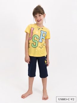 883-G Комплект для девочки U.S POLO ASSN. v2 ЖЕЛТЫЙ фото 78834