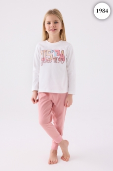 1984 Комплект для девочки U.S POLO ASSN. v2 КРЕМОВЫЙ фото 77569