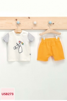 273 Костюм детский U.S POLO ASSN. БЕЛЫЙ-ГОРЧИЧНЫЙ фото 77921