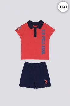 1133 Костюм детский U.S POLO ASSN. КОРАЛЛОВЫЙ фото 76534
