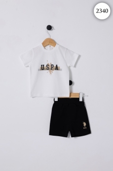 2340 Костюм детский U.S POLO ASSN. БЕЛЫЙ-БЕЖЕВЫЙ фото 83726