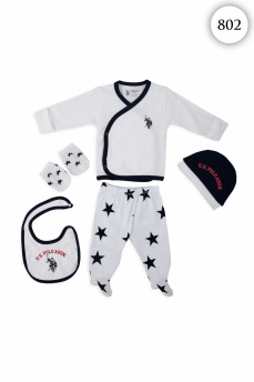 802 Набор для выписки 5 предметов U.S POLO ASSN. КРЕМОВЫЙ фото 78634