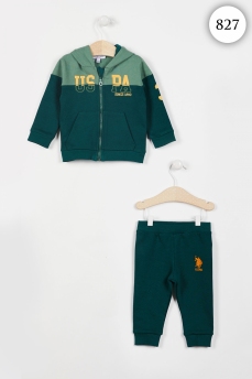 827 Костюм детский U.S POLO ASSN. ЗЕЛЕНЫЙ-ТЕМ.ЗЕЛЕНЫЙ фото 78701