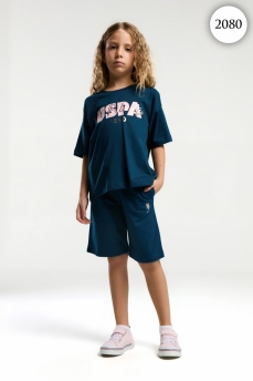 2080 Комплект для девочки U.S POLO ASSN. v2 СИНИЙ фото 84462
