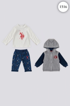1516 Костюм детский U.S POLO ASSN. СЕРЫЙ МЕЛАНЖ фото 77128