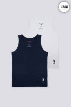 1380 Майки для мальчика U.S POLO ASSN. v1 СИНИЙ-БЕЛЫЙ фото 77011