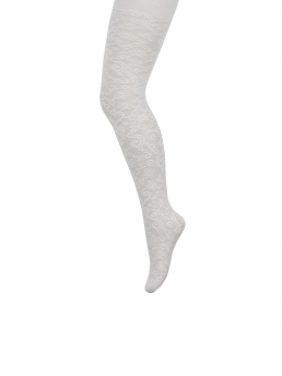 Колготки FLOS BAROK DESEN ELITE Капроновые БЕЛЫЙ фото 79979
