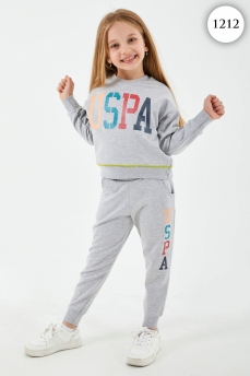 1212 Комплект для девочки U.S POLO ASSN. v1 СЕРЫЙ МЕЛАНЖ фото 76770