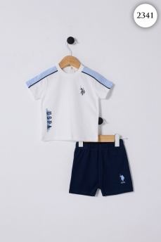 2341 Костюм детский U.S POLO ASSN. БЕЛЫЙ-СИНИЙ фото 83731