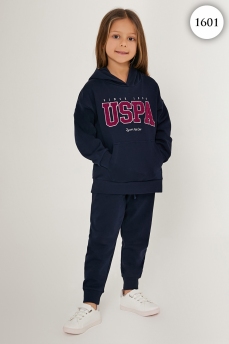 1601 Комплект для девочки U.S POLO ASSN. v2 ТЕМНО-СИНИЙ фото 77197
