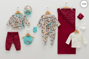 7599 Набор для выписки 10 предметов Caramell БЕЖЕВЫЙ фото 78555