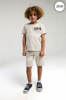 2050 Комплект для мальчика U.S POLO ASSN. v1 БЕЖЕВЫЙ фото 84449