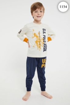 1154 Пижама для мальчика U.S POLO ASSN. v2 КРЕМОВЫЙ фото 76628