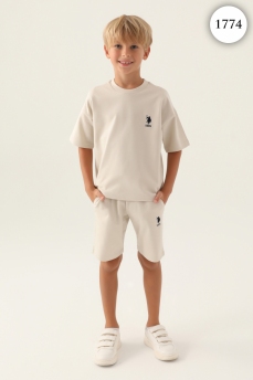 1774 Комплект для мальчика U.S POLO ASSN. v3 БЕЖЕВЫЙ фото 77387