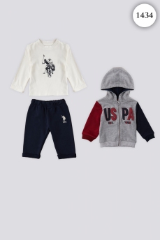 1434 Костюм детский U.S POLO ASSN. СЕРЫЙ фото 77031