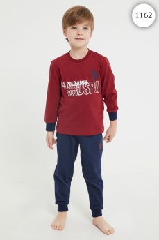 1162 Пижама для мальчика U.S POLO ASSN. v2 БОРДОВЫЙ фото 76651