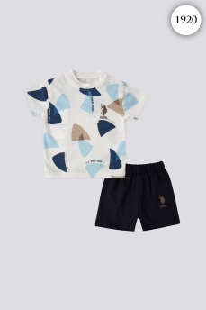 1920 Костюм детский U.S POLO ASSN. КРЕМОВЫЙ-СИНИЙ фото 77507