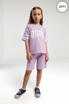 2091 Комплект для девочки U.S POLO ASSN. v1 СИРЕНЕВЫЙ фото 84556