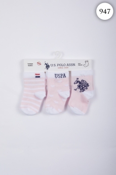 947 Носочки детские U.S POLO ASSN. РОЗОВЫЙ фото 79059