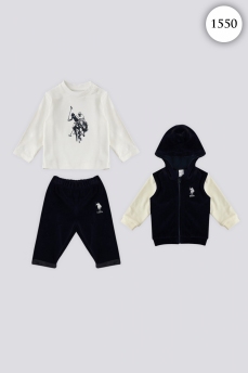 1550 Костюм детский U.S POLO ASSN. СИНИЙ-БЕЛЫЙ фото 77158
